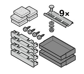 Комплект: крепежный материал для составной рамы (95, черного цвета), фото 1