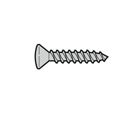 Самонарезающий винт по металлу (B 3,5 × 32, с полупотайной головкой, оцинкованный), фото 1