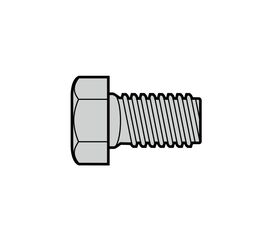 Винт с шестигранной головкой с засверленным концом (M8 × 18, оцинкованный), фото 1