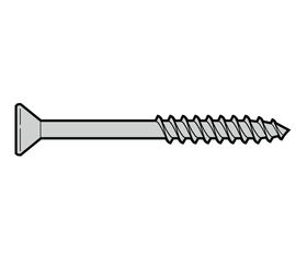 Винт с потайной головкой Homplast с крестообразным шлицем (5 × 52), фото 1