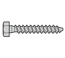 Шуруп по дереву с шестигранной головкой (8 × 60), фото 1