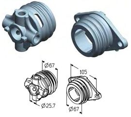 Наконечники пружинные 67 мм SF-67 для подъёмных секционных ворот, фото 1