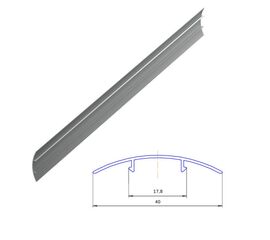 Профиль алюминиевый DHOP-15 &quot;Декоративная накладка&quot; металлик для подъёмных секционных ворот, фото 1