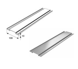 Профиль алюминиевый DHOP-01 белый муар для подъёмных секционных ворот, фото 1