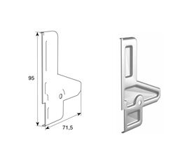 Крышка профиля усилителя верхнего для подъёмных секционных ворот, фото 1