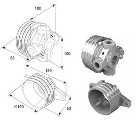 Окончание пружины М 95U (OMI 3-3/4" U) на вал ф 1,25" для подъёмных секционных ворот, фото 1