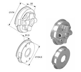 Окончание пружины М152 R (OMI 6&quot; S) на вал ф 1,25&quot; для подъёмных секционных ворот, фото 1
