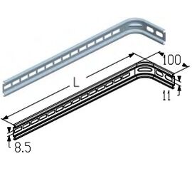 Подвес TB191S-800 RAL9002 для подъёмных секционных ворот, фото 1