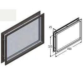 Вставка светопрозрачная W040WH для подъёмных секционных ворот, фото 1