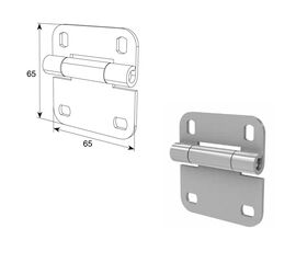 Внутренняя петля для панелей с защитой от защемления пальцев облегченная модифицированная для подъёмных секционных ворот, фото 1