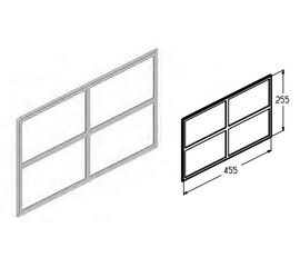 Вставка декоративная Cross для подъёмных секционных ворот, фото 1