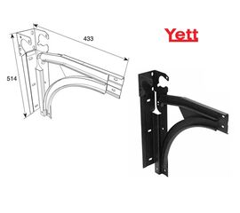 Изгиб стальной  для ролика ф38 СВАРНОЙ с П-образным кронштейном модернезированный для подъёмных секционных ворот, фото 1