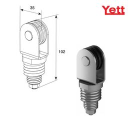 Окончание пружины верхнее в сборе для подъёмных секционных ворот, фото 1
