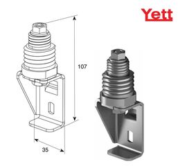 Окончание пружины нижнее в сборе для подъёмных секционных ворот, фото 1