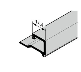 Алюминиевый штапик для остекления боковой двери ASP 40 /ASR 40 / NTP079, толщина филенки 26 мм, анод, фото 1