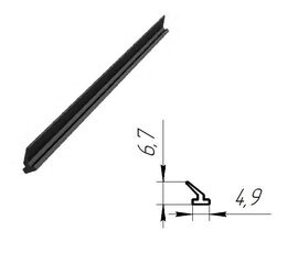 Уплотнение резиновое для калитки для подъёмных секционных ворот, фото 1