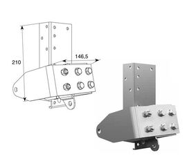 Устройство защиты от разрыва троса (низкий подъем,барабан сзади) для подъёмных секционных ворот, фото 1