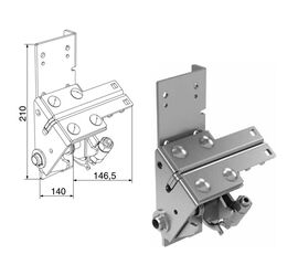 Устройство защиты от разрыва троса с регулировкой натяжения троса для подъёмных секционных ворот, фото 1