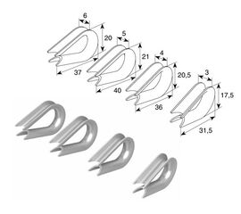 Коуш для троса 4 мм для подъёмных секционных ворот, фото 1