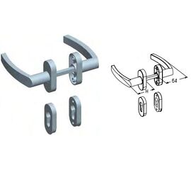 Комплект ручек WL2022-SL A00-D6 для подъёмных секционных ворот, фото 1
