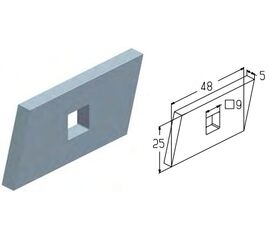 Пластина закладная CP0506 для подъёмных секционных ворот, фото 1