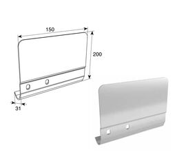 Соединительная пластина 200мм для вертикальных направляющих левая для подъёмных секционных ворот, фото 1