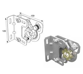 Устройство защиты от разрыва ПРАВОЙ пружины 50/67 без кронштейна для подъёмных секционных ворот, фото 1