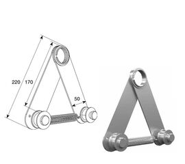 Устройство натяжения цепи для системы двойного вала для подъёмных секционных ворот, фото 1