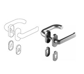 Ручка для калитки секционных ворот. Штифт 8. Нержавеющая сталь для подъёмных секционных ворот, фото 1