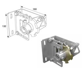 Устройство защиты от разрыва ЛЕВОЙ пружины (250 кг) модифицированное для подъёмных секционных ворот, фото 1