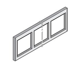 Алюминиевая рамная фальш-панель из стандартных профилей, тип B, фото 1