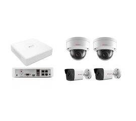 Комплект видеонаблюдения HiWatch IP 2IN+2OUT KIT, фото 1