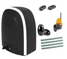 Автоматика для откатных ворот ALUTECH RTO-2000KIT FULL4-K, комплект: привод, 2 пульта, лампа, фотоэлементы, 4 рейки, фото 1