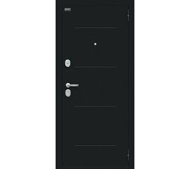 Дверь входная металлическая Граффити-1 Букле черное/Slate Art 205*86 левое, фото 1