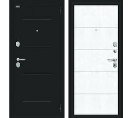 Дверь входная металлическая Граффити-1 Букле черное/Snow Art 205*86 левое, фото 1