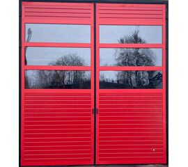 Распашные ворота 4000х5000 выс из сэндвич панелей 40мм, фото 1