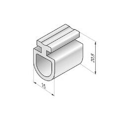Вставка уплотнительная IS1/77 - 1030701 для роллет (рольставен), фото 1