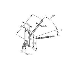Кардан 70° CJ7 - 1141410 для роллет (рольставен), фото 1