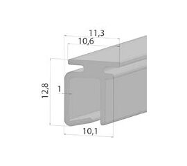 Профиль замковый KPU55/R - 308057100 для роллет (рольставен), фото 1