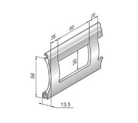 Профиль решеточный AEG56 - 304009204 для роллет (рольставен), фото 1