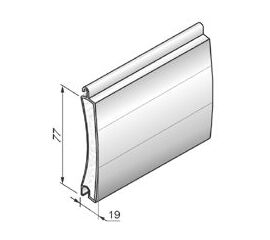 Профиль роллетный роликовой прокатки AG/77 - 303001110 для роллет (рольставен), фото 1