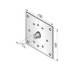 Суппорт подшипника SBB12/100 - 1110701 для роллет (рольставен), фото 1