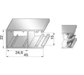 Шина направляющая GR45x22BE - 307002215 для роллет (рольставен), фото 1