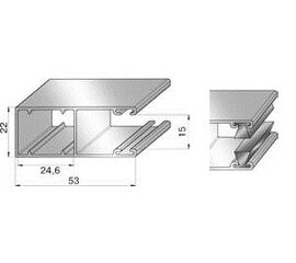 Шина направляющая GR53x22BE - 307008229 для роллет (рольставен), фото 1