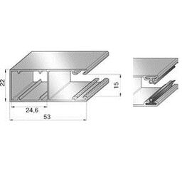 Шина направляющая GR53x22I/eco - 307056104 для роллет (рольставен), фото 1