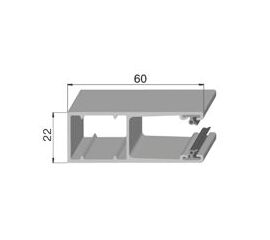 Шина направляющая GR60x21/SE - 307147100 для роллет (рольставен), фото 1