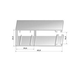 Шина направляющая GR65x24E - 307061100 для роллет (рольставен), фото 1