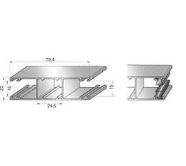 Шина направляющая GR79x22BE - 307020103 для роллет (рольставен), фото 1