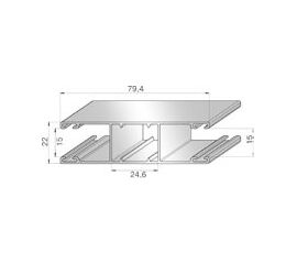 Шина направляющая GR79x22E - 1051040 для роллет (рольставен), фото 1