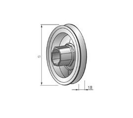 Шкив RP60x180 - 1091103 для роллет (рольставен), фото 1